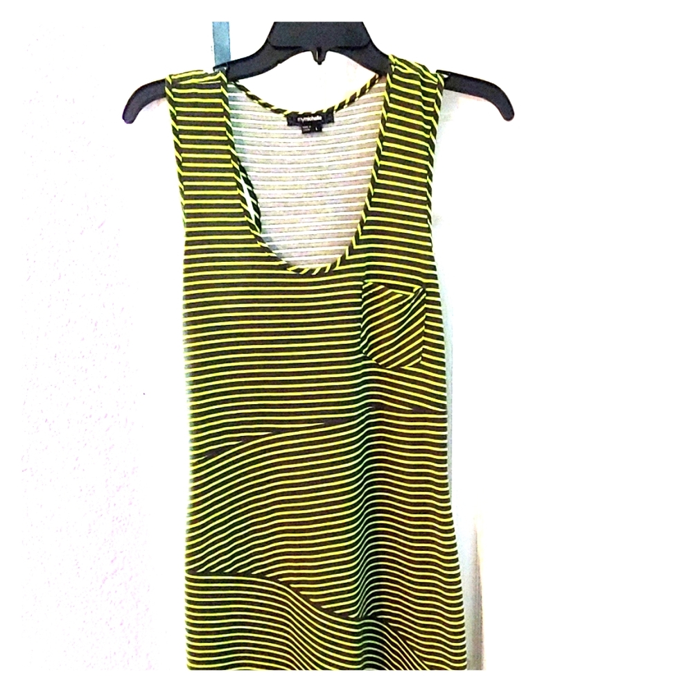 Neon Green & Charcoal Gray Racerback Maxi Dress 😍